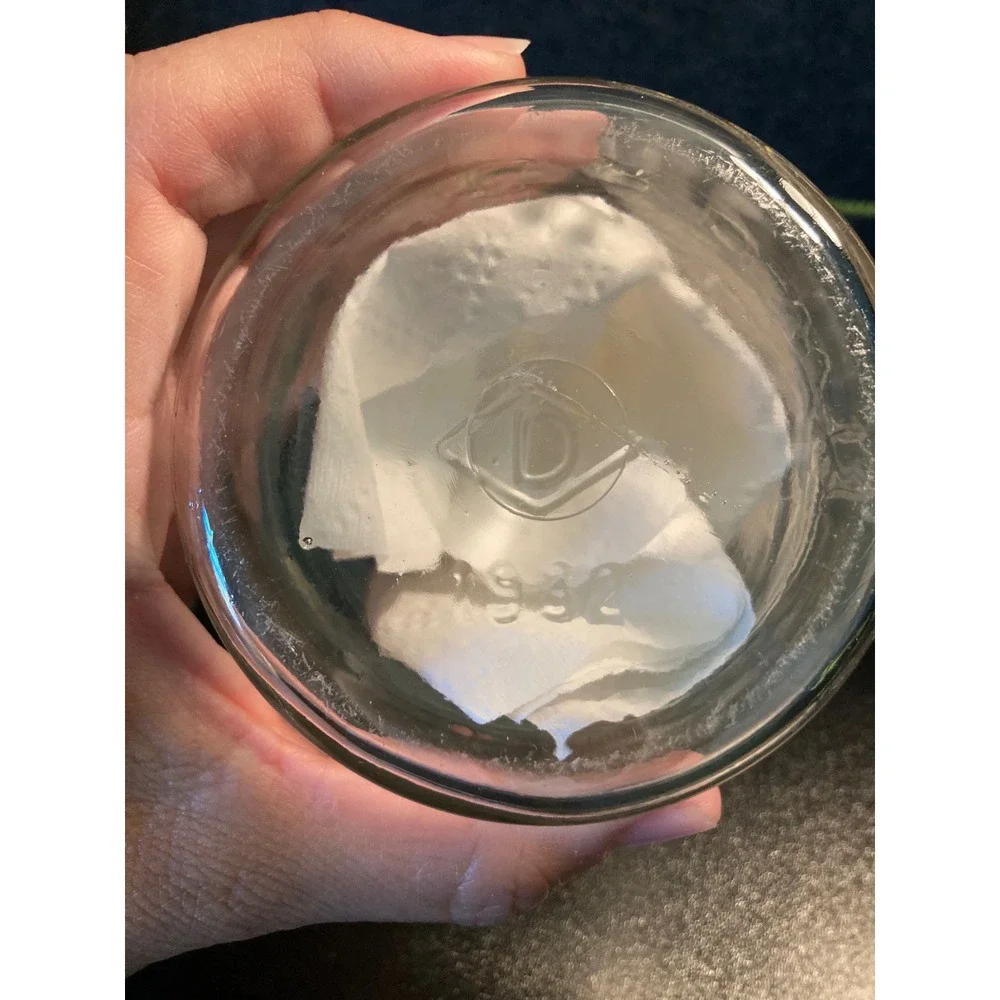 Vintage Crown Mason Jar Made in Canada Clear Glass with Zinc Lid and Insert 1932